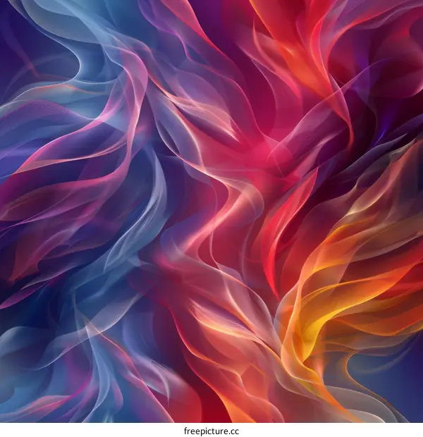 Abstract Colorful Flames