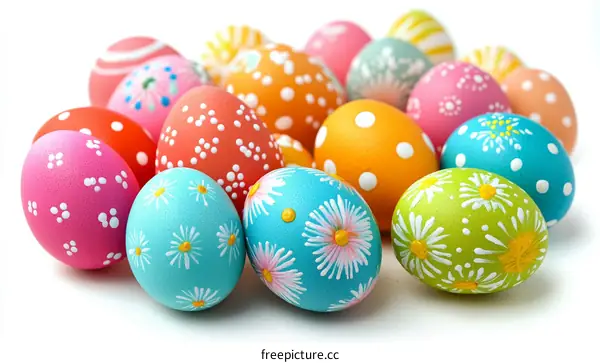 Colorful Easter Eggs Festive Decoration