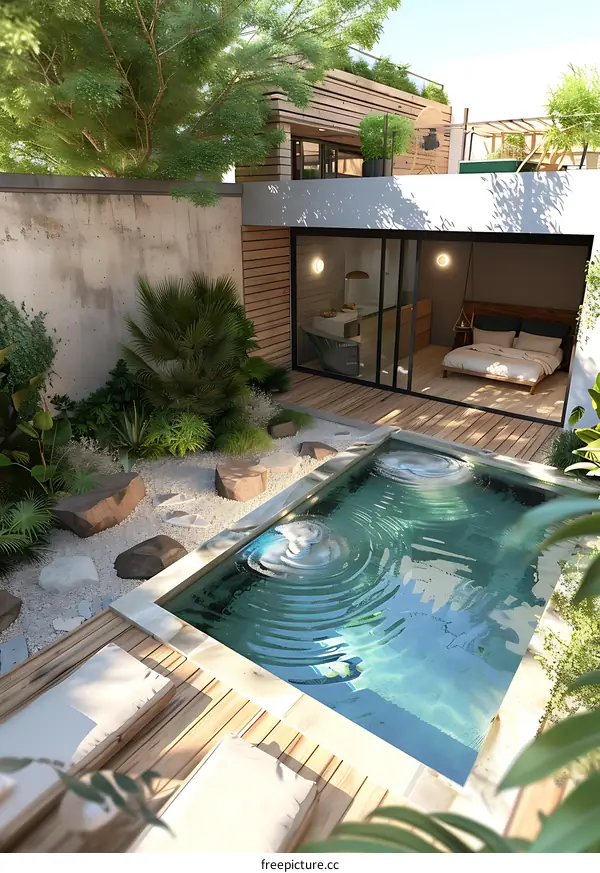 Modern Backyard Oasis with Pool