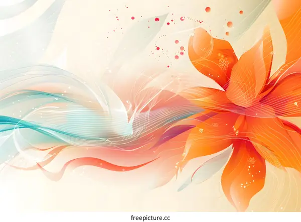 Abstract orange flower background