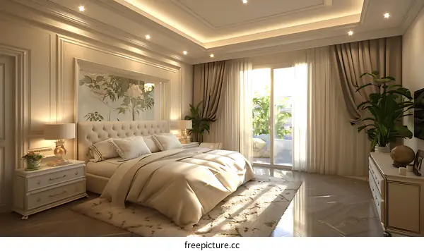 European-style luxury bedroom