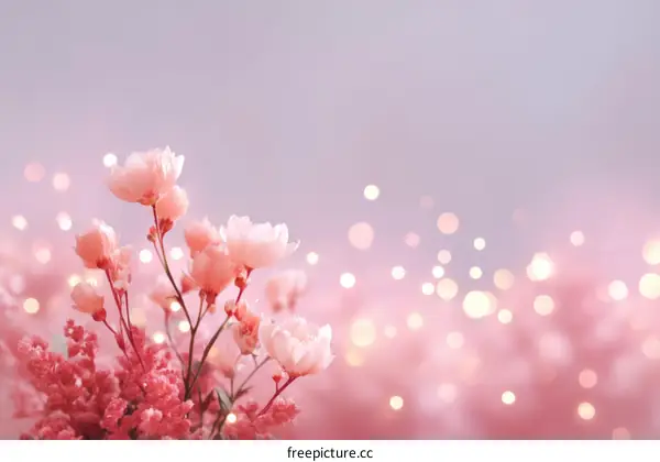 Delicate Pink Flowers with Soft Bokeh