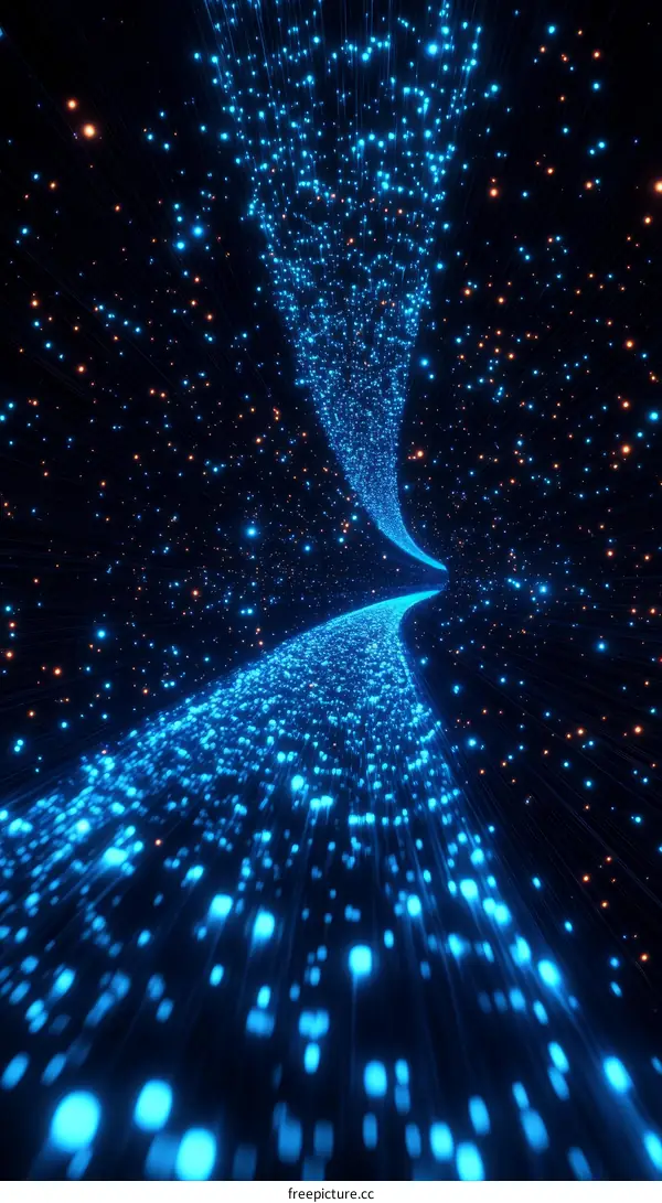 Abstract Digital Light Pathway in Space