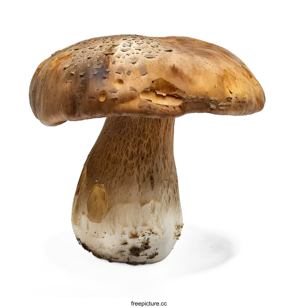 [Transparent Background PNG]Fresh Edible Mushroom Boletus Edulis Isolated on White Background