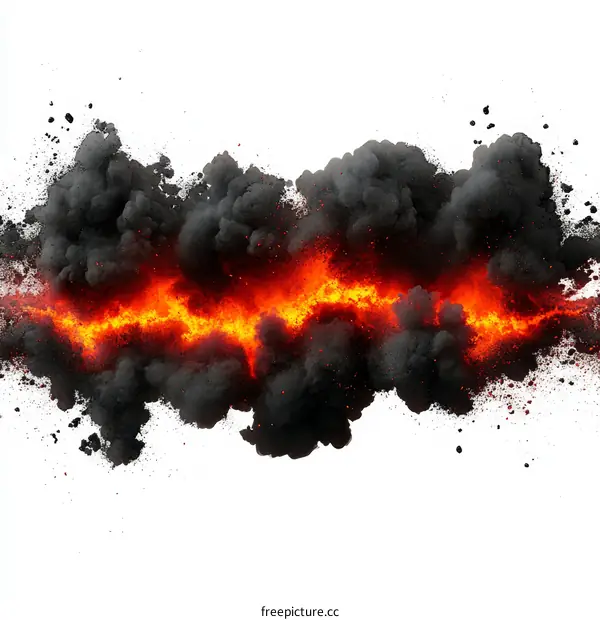 Fiery Explosion Abstract Illustration