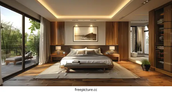 Modern Wooden Bedroom Interior Design
