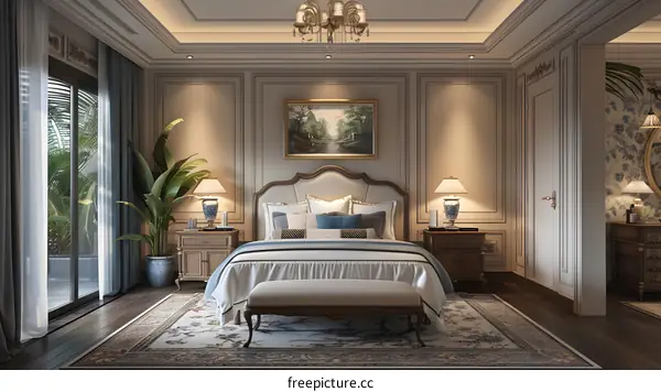 European-style bedroom