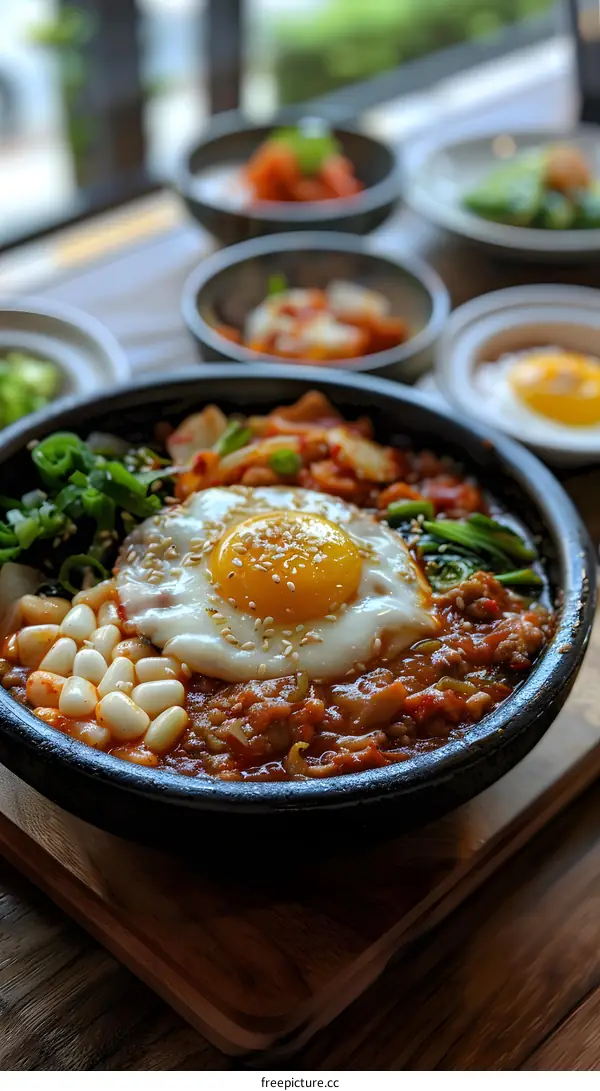 korean food dolsot bibimbap