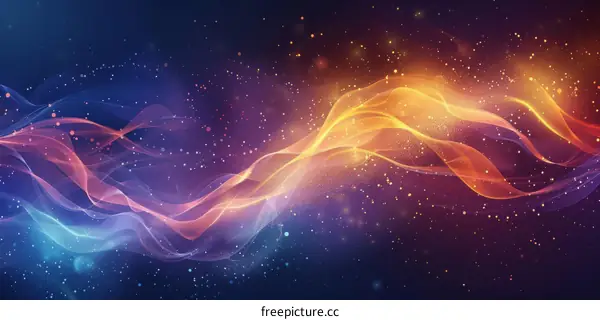 Colorful Wavy Particles