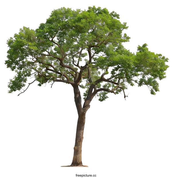 [Transparent Background PNG]Green Tree Isolated on White Background