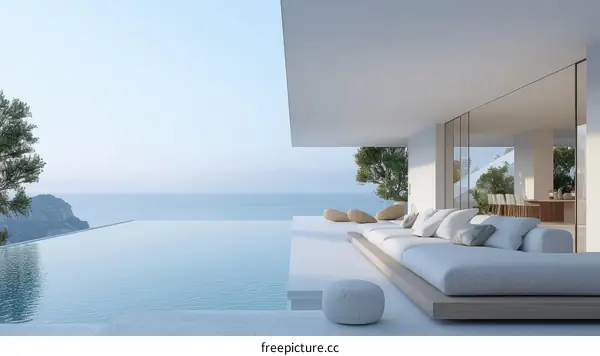 Mediterranean Minimalist Villa with Stunning Sea Views