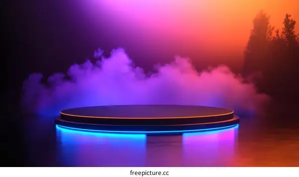 Neon Stage Minimalist Product Display