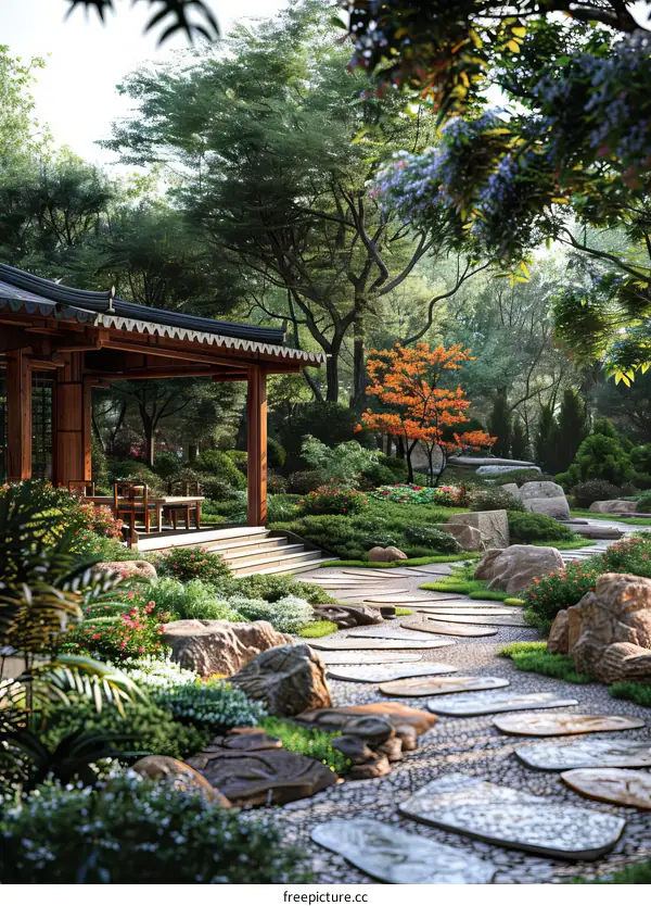 Chinese style garden landscape design renderings