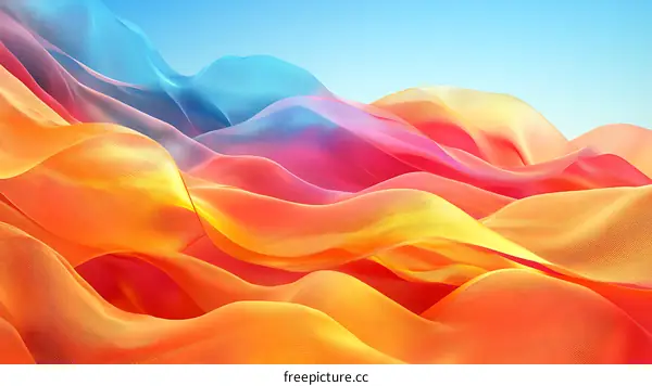 Abstract Colorful Wavy Lines Background