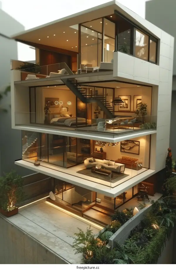 Modern Multi-Level Architectural Design