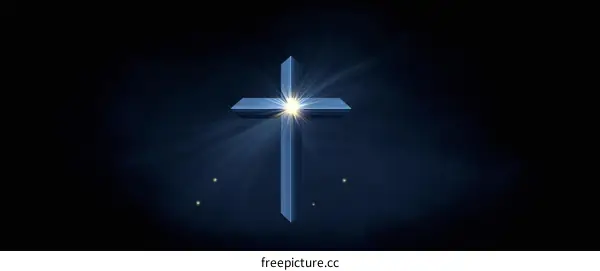 Shining Cross Symbol of Faith and Hope