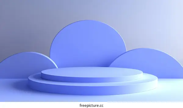 Abstract Light Blue Geometric Product Display