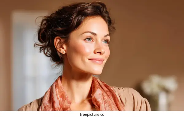 Beautiful Woman with a Radiant Smile