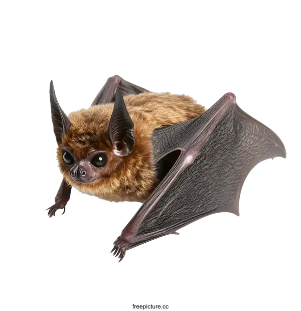 [Transparent Background PNG]Brown Bat Isolated on White Background