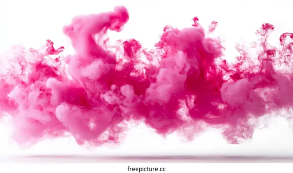 Abstract Pink Ink Cloud Art