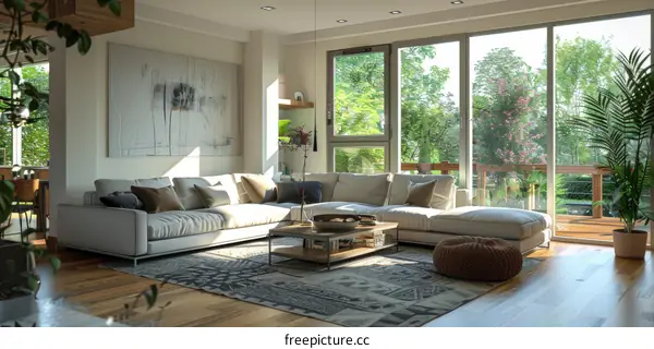 Modern minimalist living room