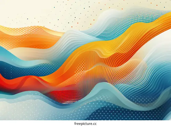 Abstract Colorful Wave Pattern Design