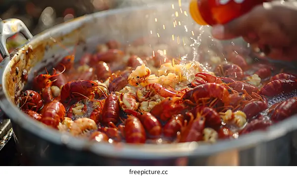 Cooking Spicy Crawfish