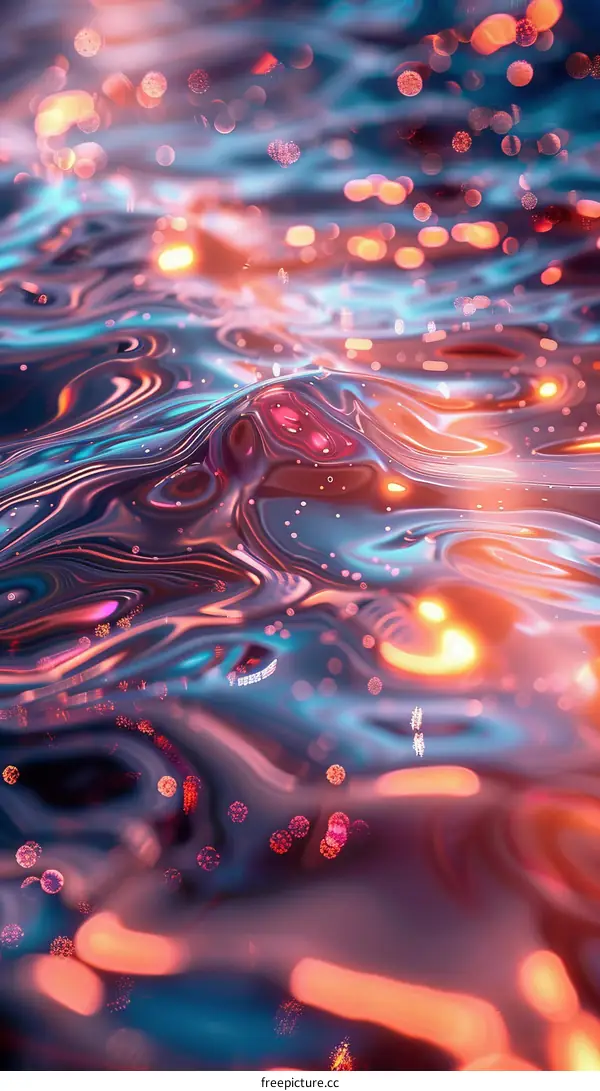 Vivid Abstract Background with Intertwined Waves