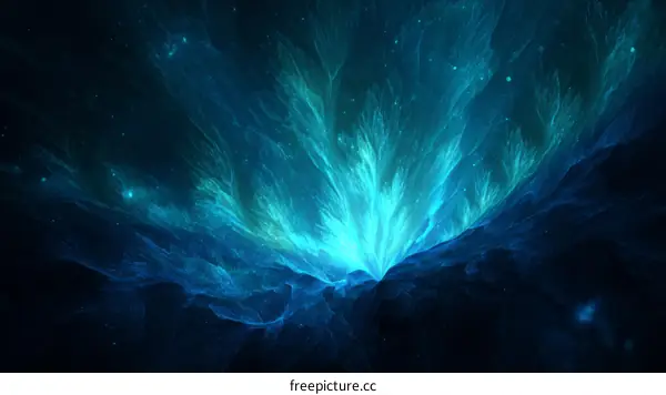 Abstract  Celestial  Light  Fractal  Artwork