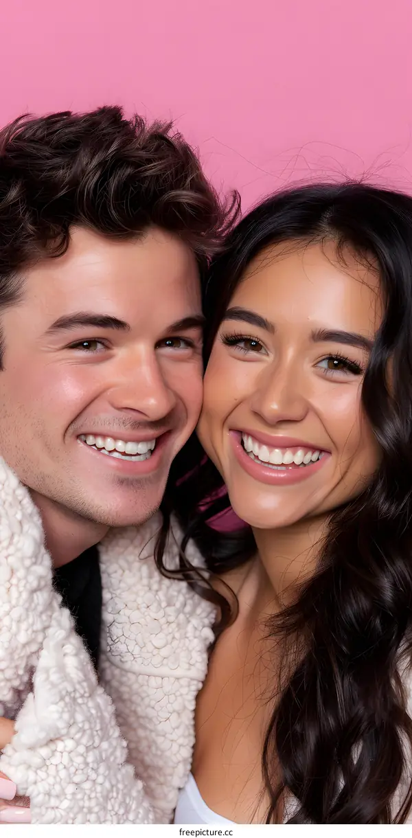 Happy Couple Close Up Portrait