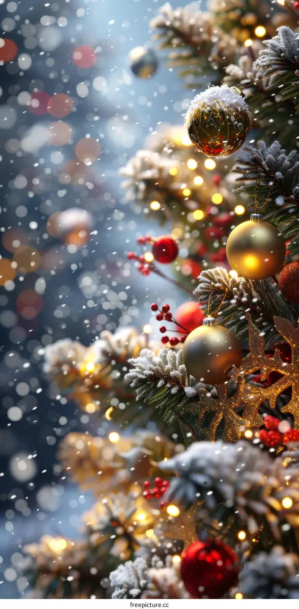 Red and Gold Christmas Tree Ornaments