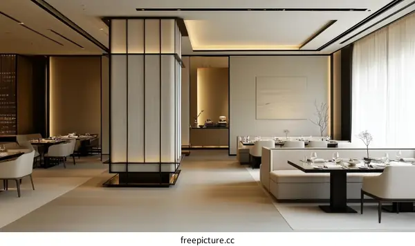 Modern Minimalist Restaurant Interior Design