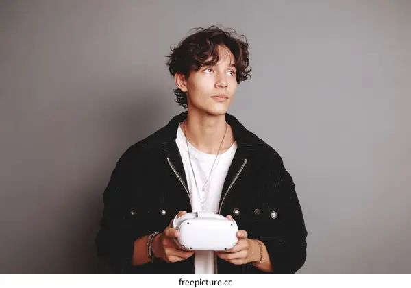 Young Person Experiencing Virtual Reality