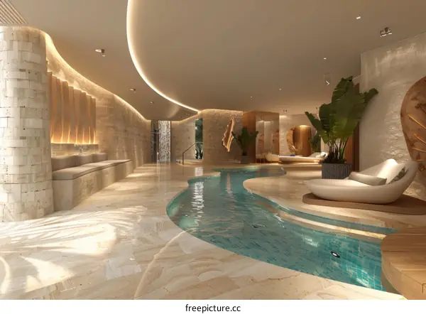 Luxurious Indoor Swimming Pool at Resort