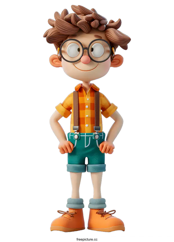 [Transparent Background PNG]3d cartoon boy character