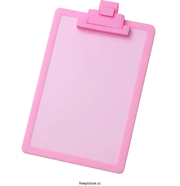 [Transparent Background PNG]Pink Clipboard Office Supplies