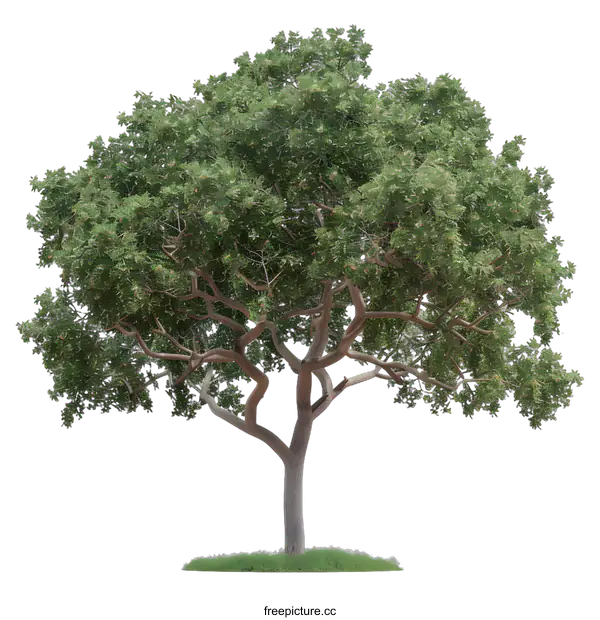 [Transparent Background PNG]Isolated Green Tree With White Background
