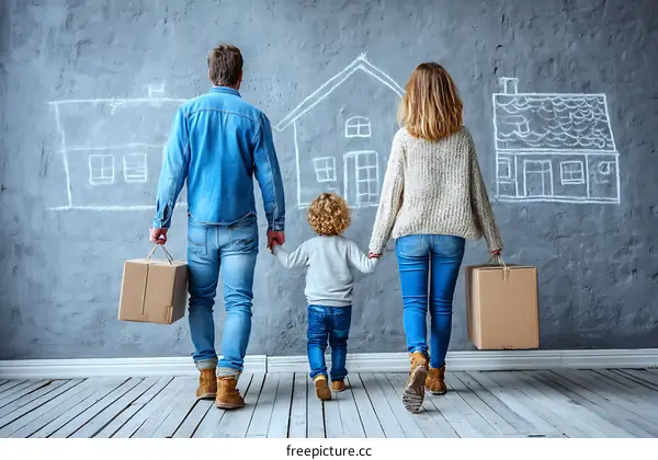 Family Moving to a New House
