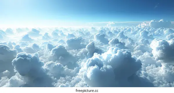Mesmerizing Blue Sky and Cumulus Clouds