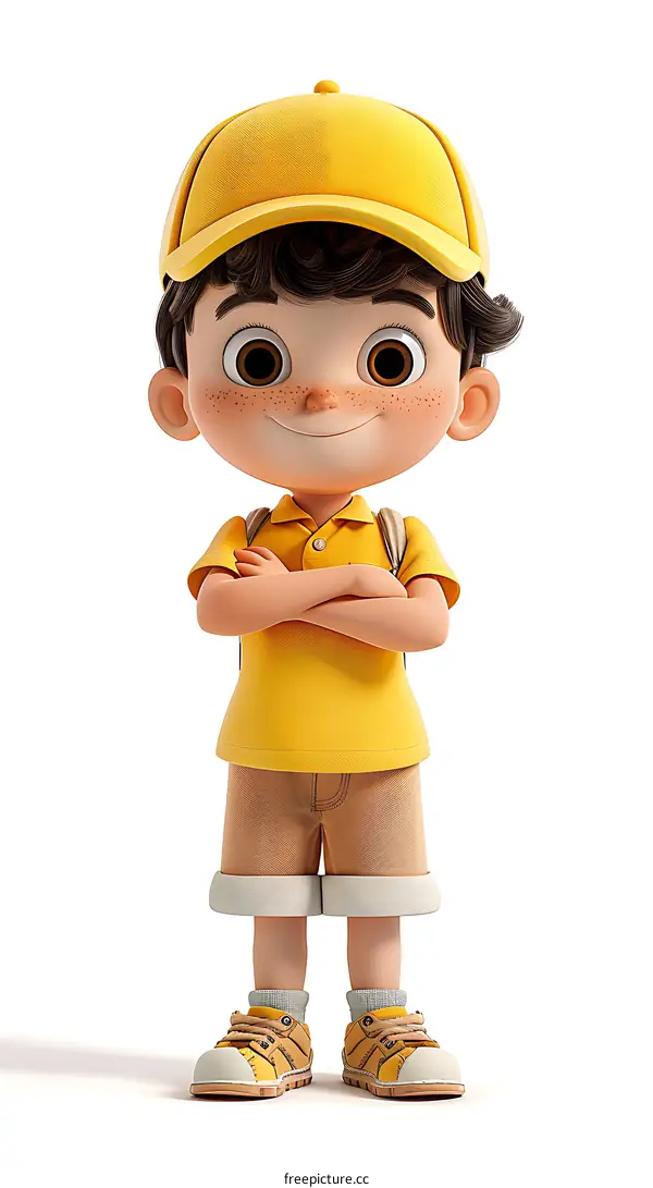 Confident Boy with Arms Crossed