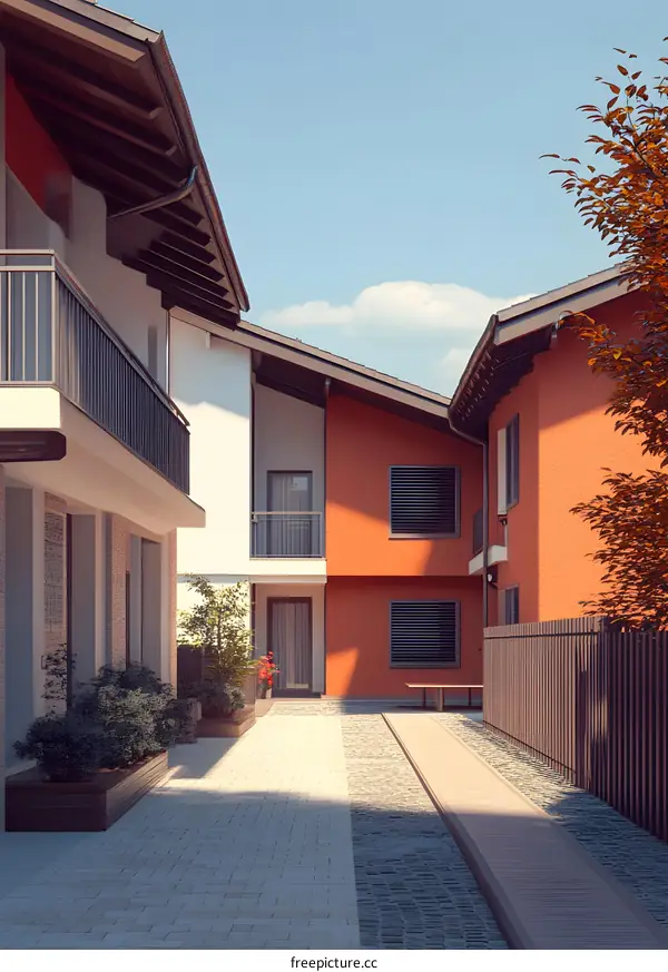 Modern Architecture Design With Patio and Garden