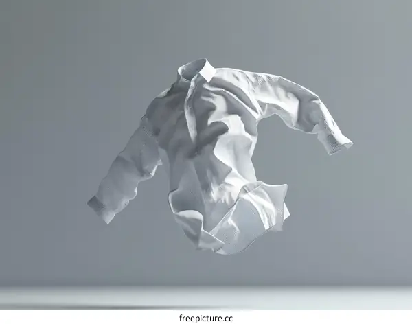 Abstract White Shirt in Motion
