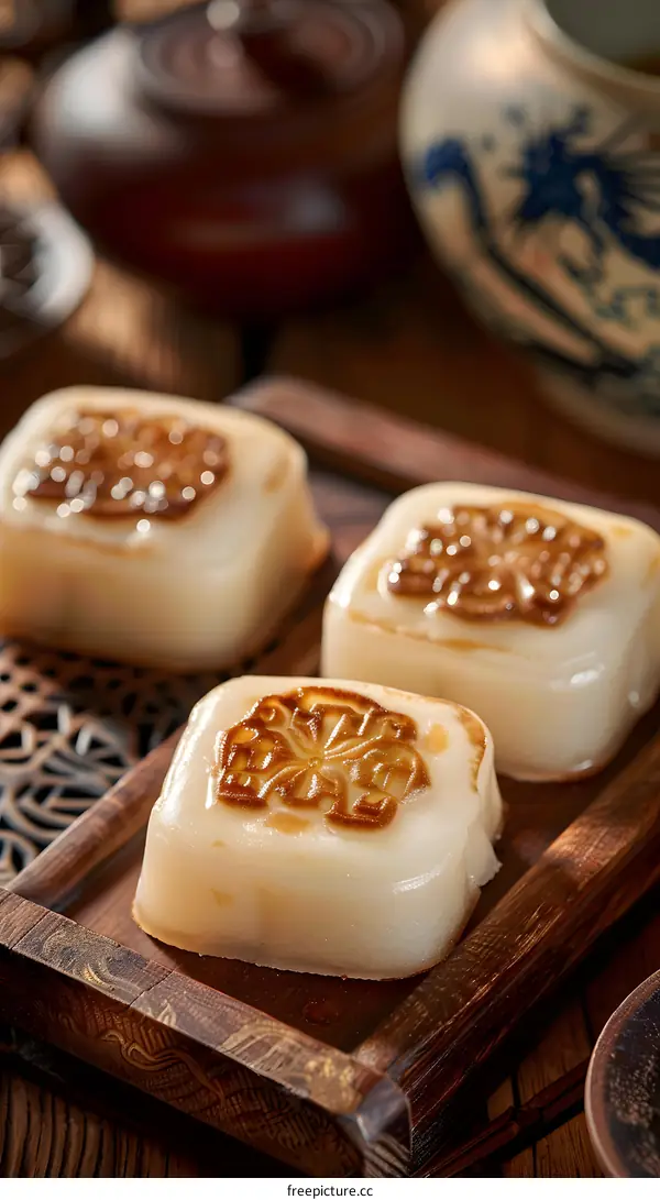 Close Up Of Traditional Chinese Cakes