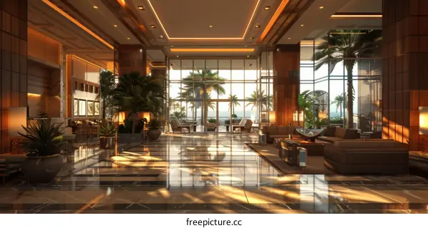 Luxurious Hotel Lobby Interior Design