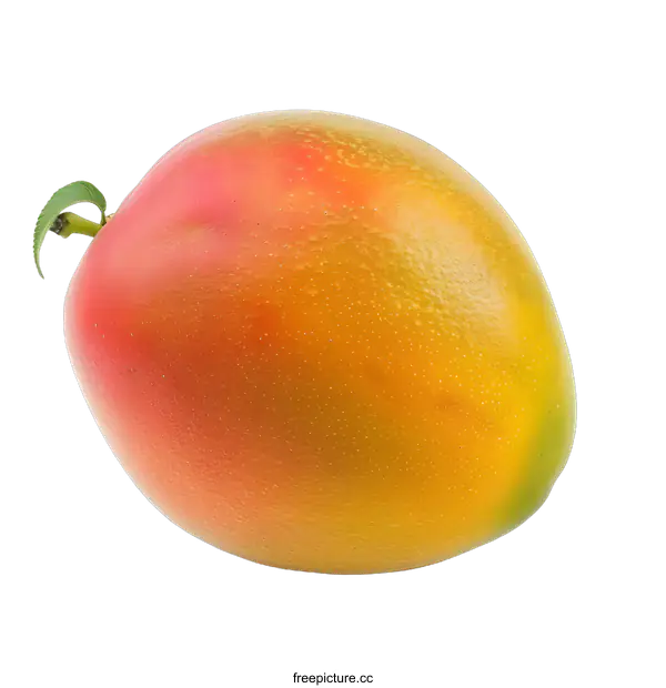 [Transparent Background PNG]Fresh Ripe Yellow Mango Isolated on White Background