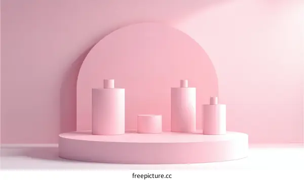 Pink Minimalist Product Display