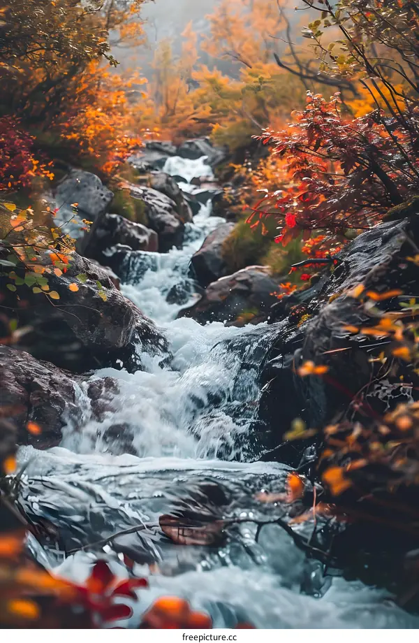 Autumn Creek in the Forest