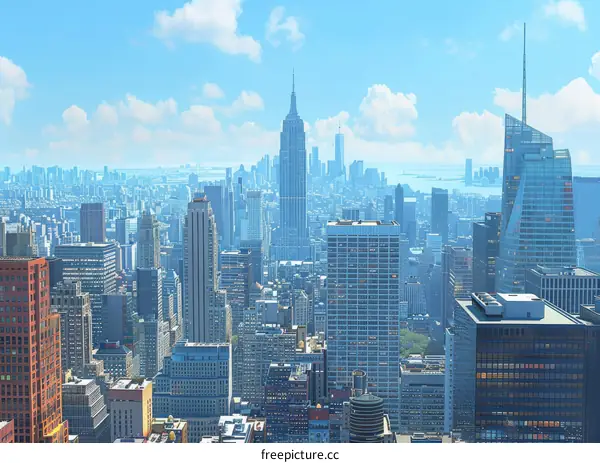 New York City Skyline View