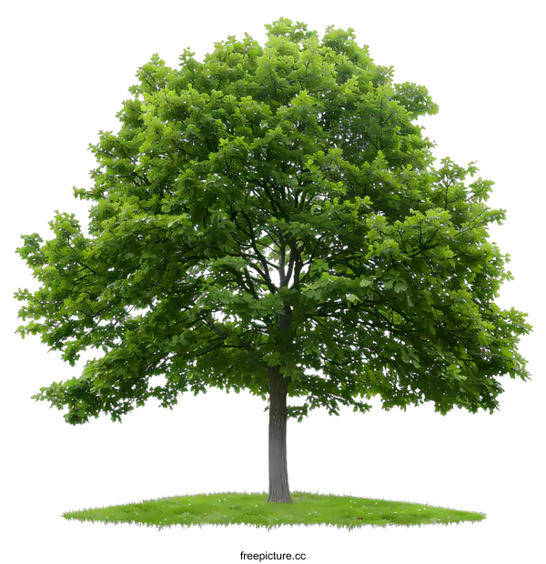 [Transparent Background PNG]Green Tree Isolated On White Background