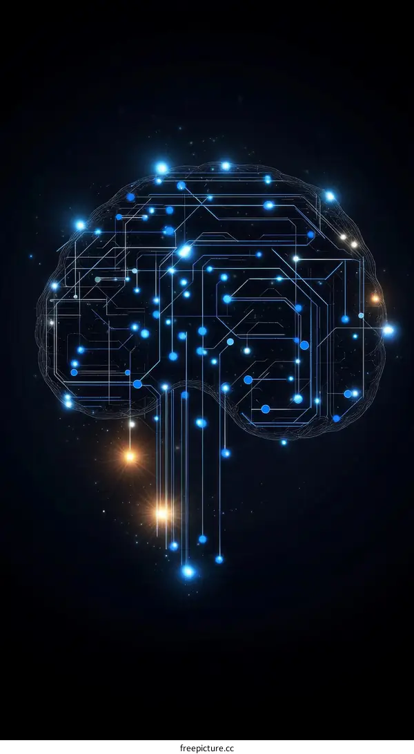 Abstract Circuitry Brain Illustration